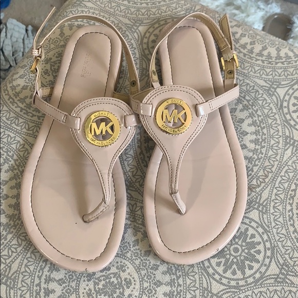 Michael Kors Shoes - Michael Kors Nude Pink Thong Sandal 7.5